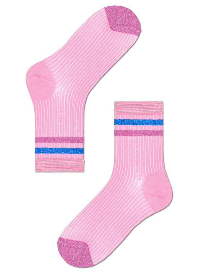 Happy Socks - Skarpetki Ines Ankle różowy SISINE12.3000