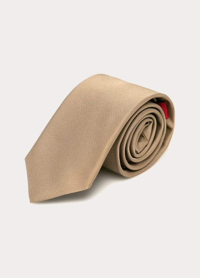 Hugo - Krawat beżowy 50324543