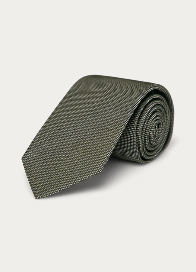 Hugo - Krawat brązowa zieleń 50452007