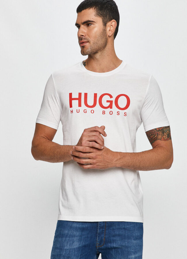Hugo - T-shirt biały 50387414.NOS