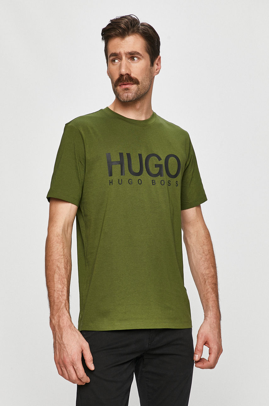 Hugo - T-shirt ciemny zielony 50435543