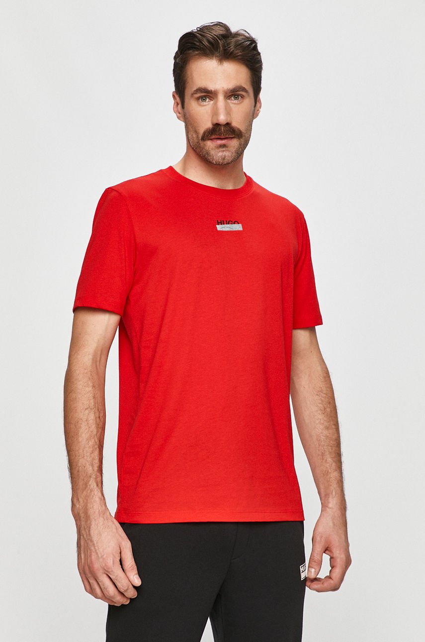 Hugo - T-shirt czerwony 50435529