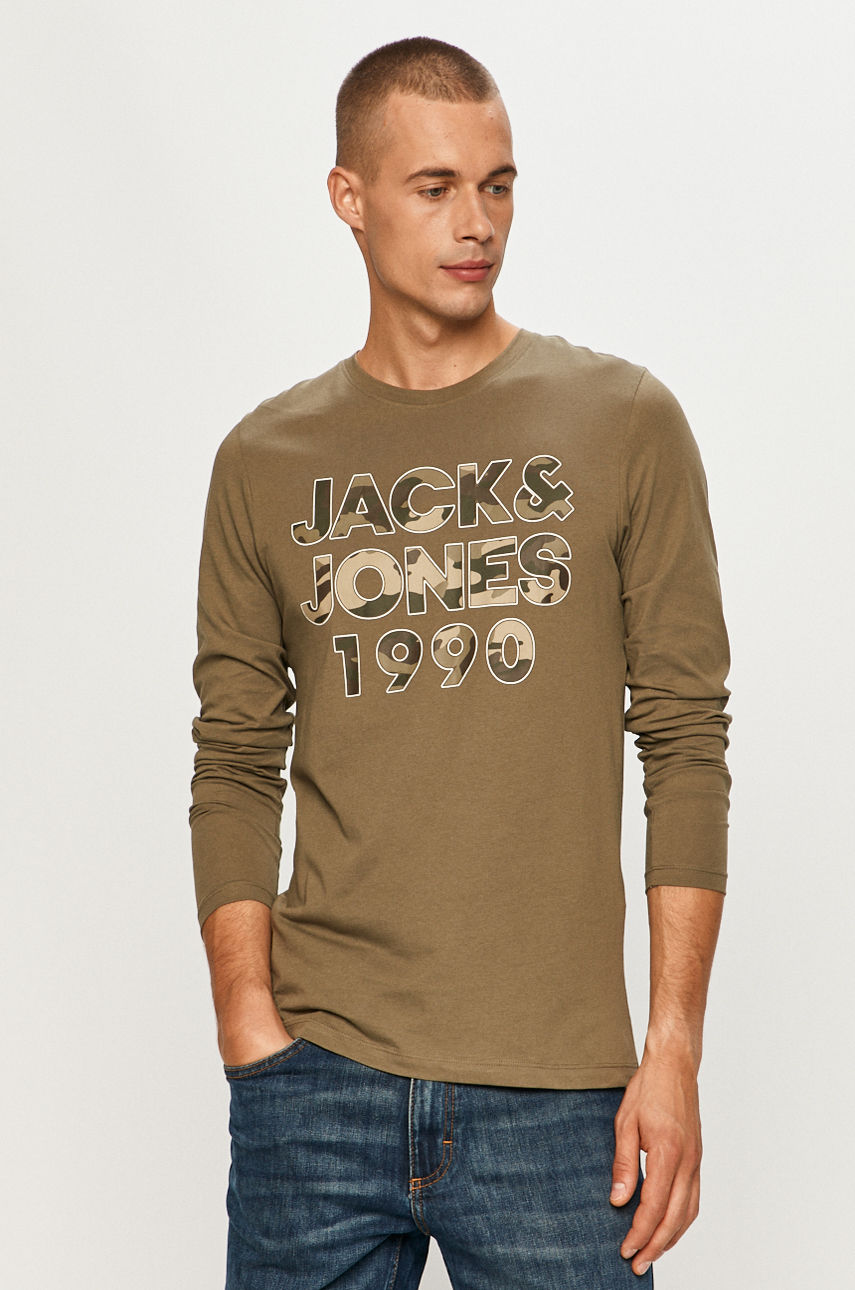 Jack & Jones - Longsleeve oliwkowy 12175085