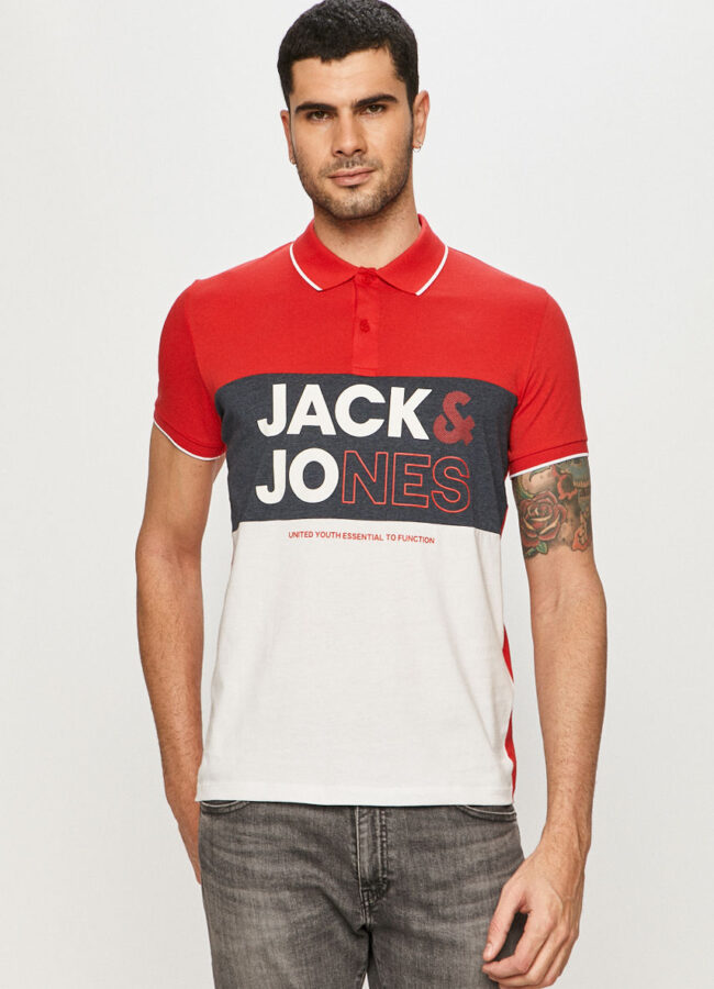 Jack & Jones - Polo czerwony 12182653