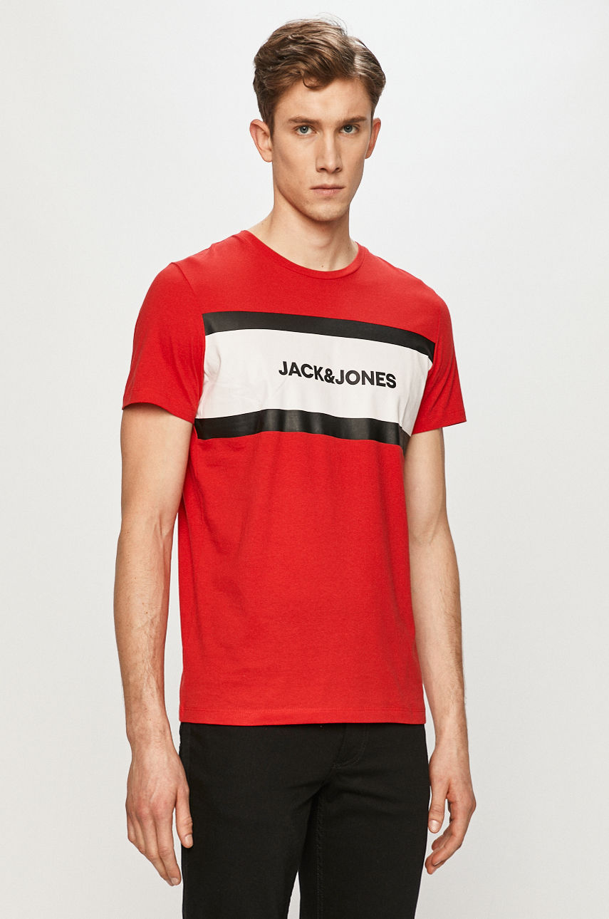 Jack & Jones - T-shirt czerwony 12183443