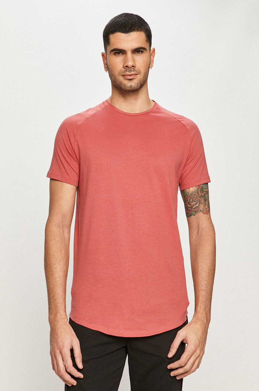 Jack & Jones - T-shirt czerwony róż 12164936