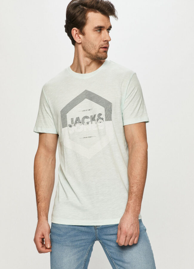 Jack & Jones - T-shirt jasny turkusowy 12182603