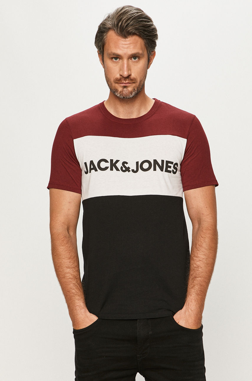 Jack & Jones - T-shirt mahoniowy 12173968