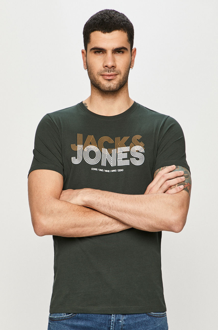 Jack & Jones - T-shirt stalowy zielony 12182475