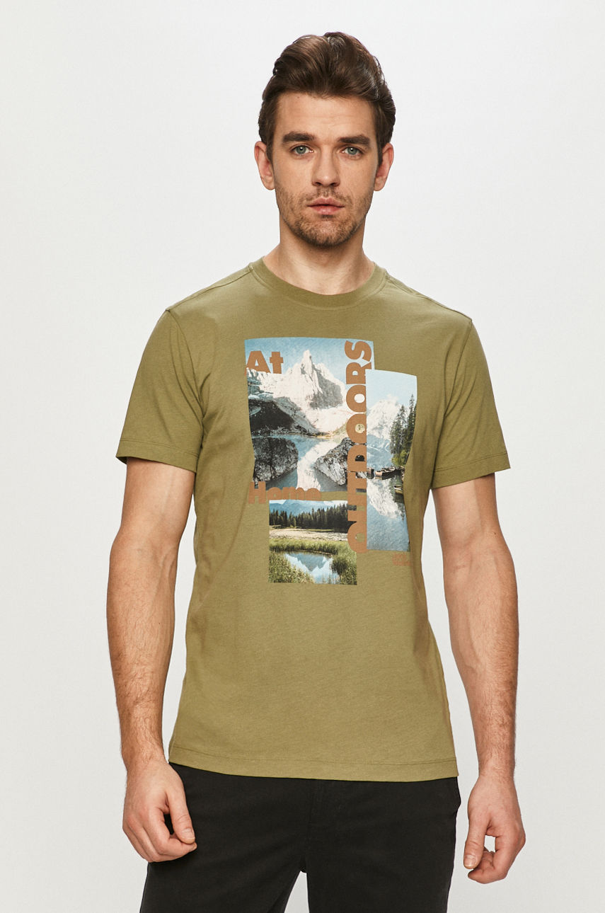 Jack Wolfskin - T-shirt brudny zielony 1807771