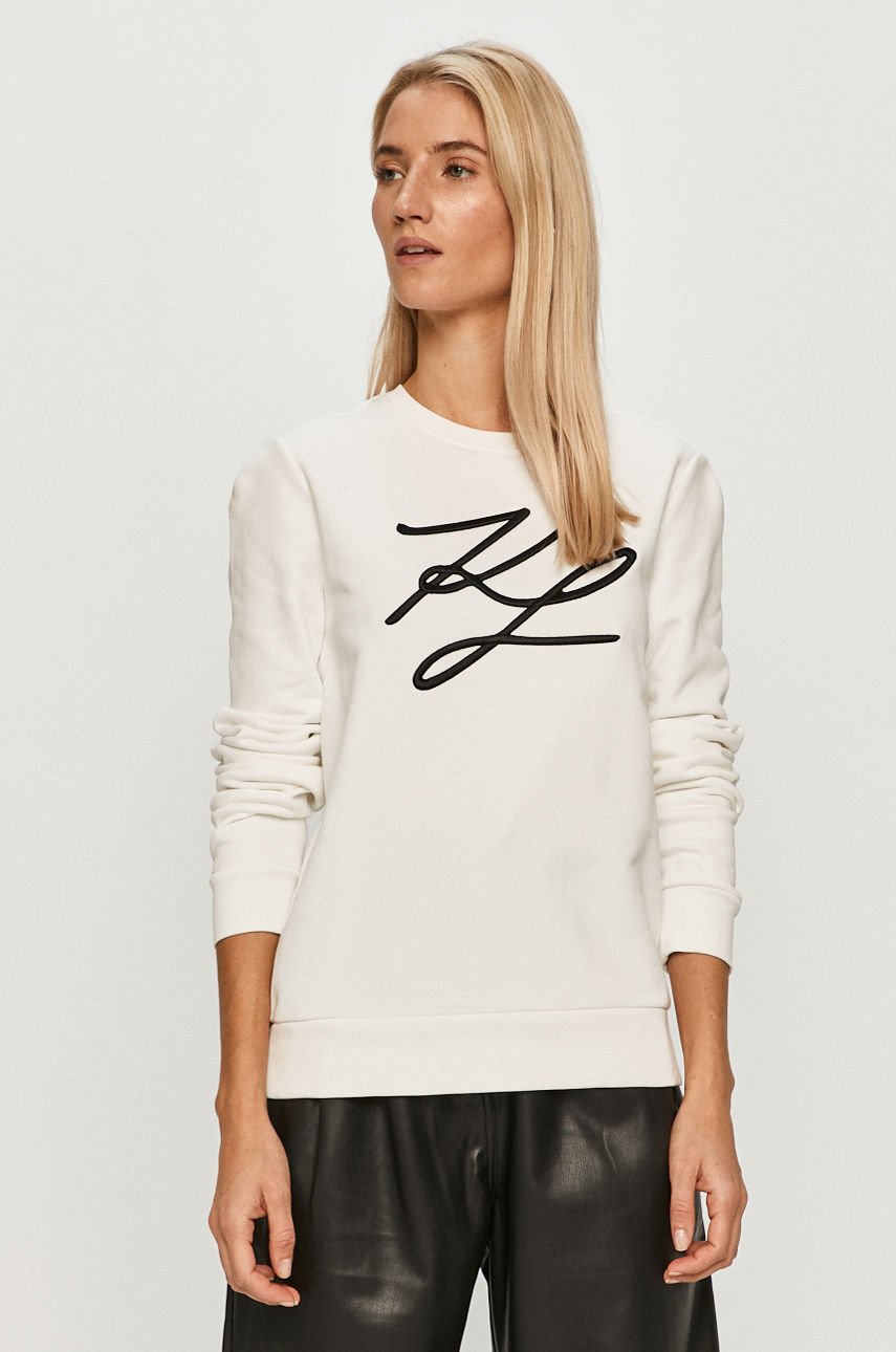 Karl Lagerfeld - Bluza bawełniana biały 201W1880