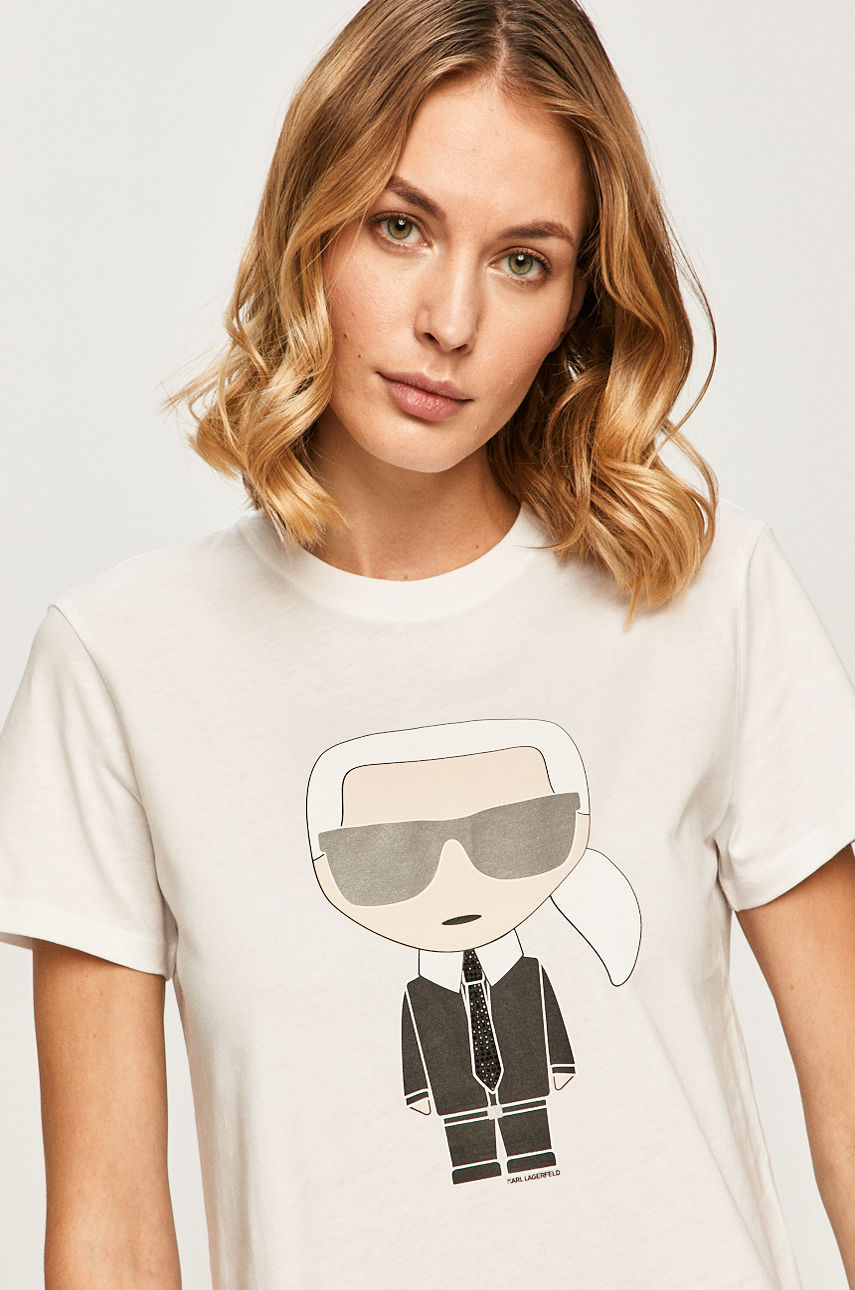 Karl Lagerfeld - T-shirt biały 205W1705