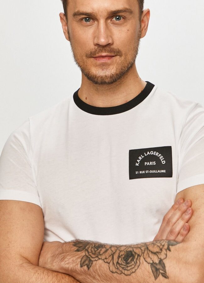 Karl Lagerfeld - T-shirt biały 511224.755072