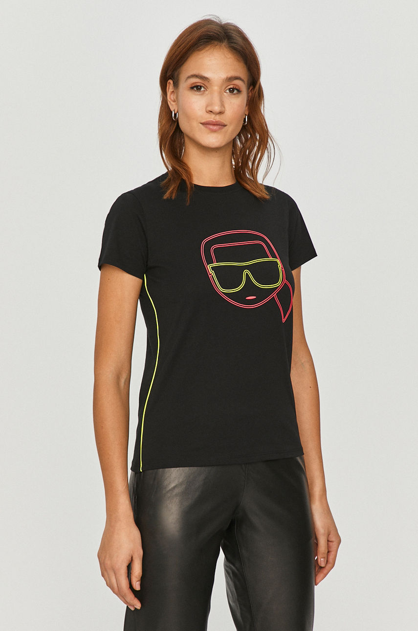 Karl Lagerfeld - T-shirt czarny 205W1713