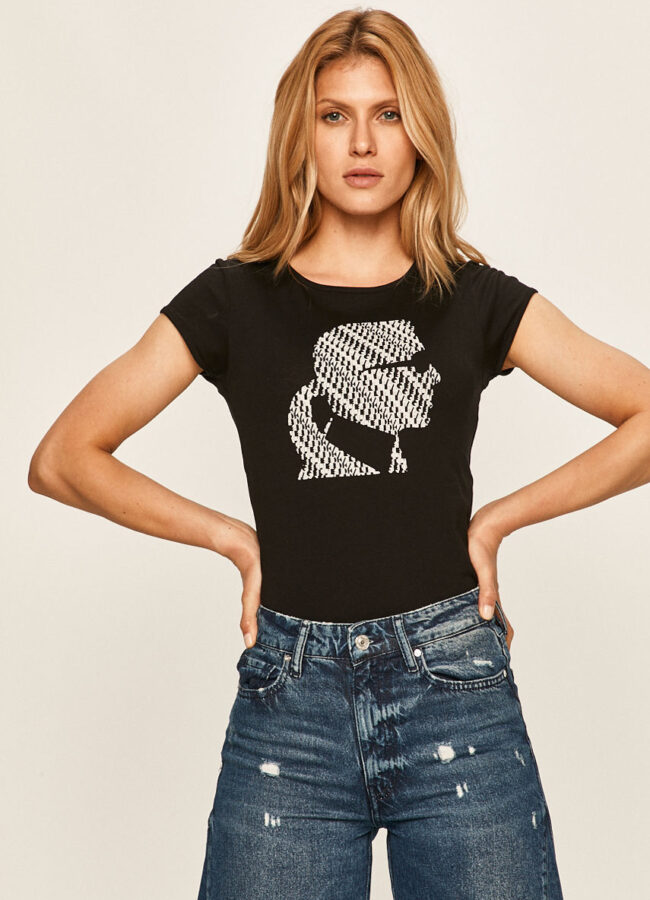 Karl Lagerfeld - T-shirt czarny KL20WTS01