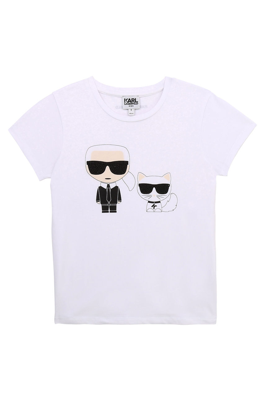 Karl Lagerfeld - T-shirt dziecięcy biały Z15297.114.150