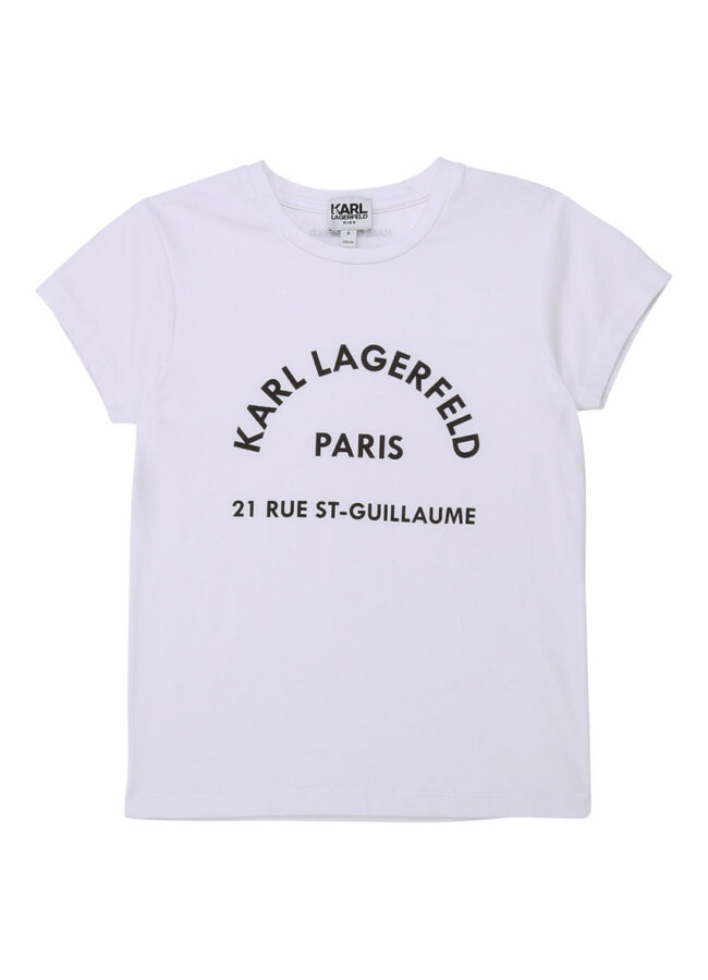 Karl Lagerfeld - T-shirt dziecięcy biały Z15M59.114.150