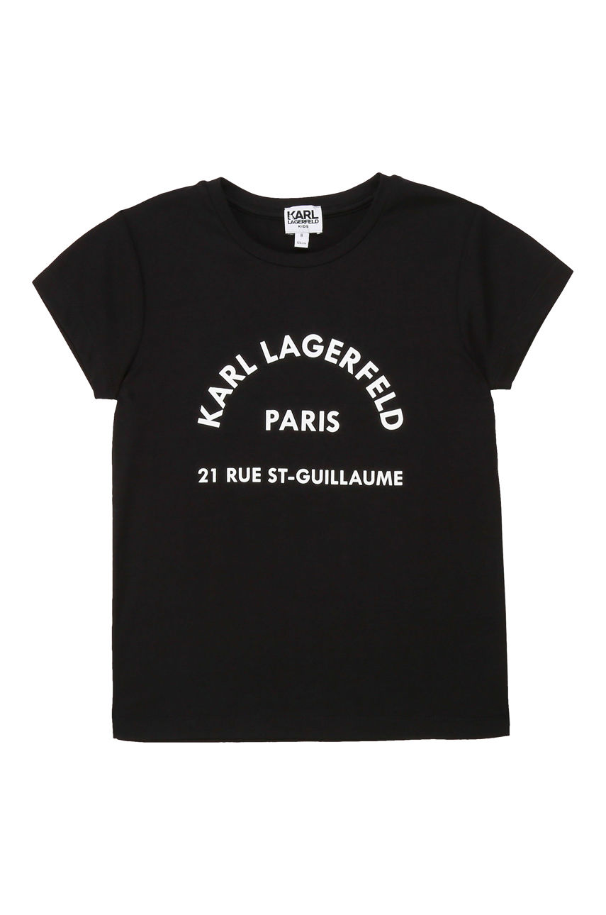 Karl Lagerfeld - T-shirt dziecięcy czarny Z15M59.102.108