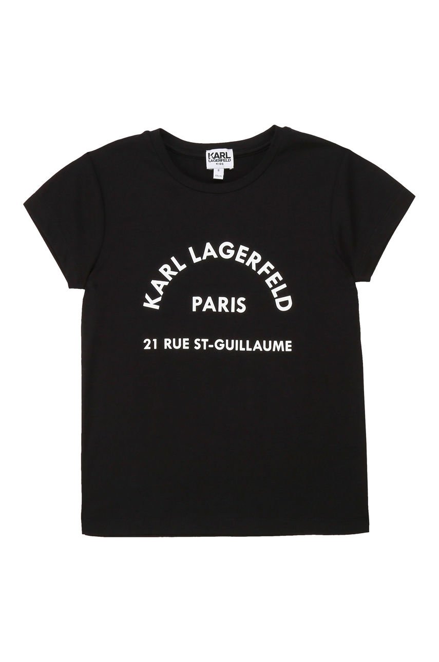Karl Lagerfeld - T-shirt dziecięcy czarny Z15M59.114.150