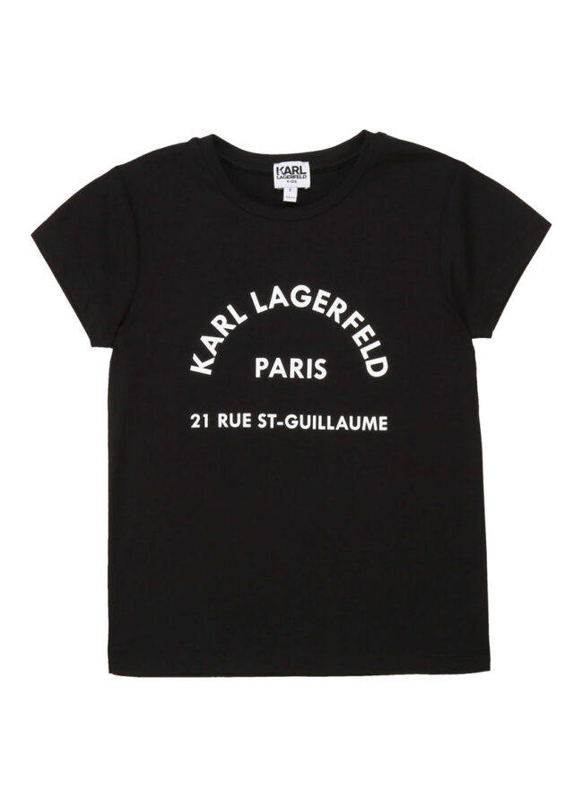 Karl Lagerfeld - T-shirt dziecięcy czarny Z15M59.156.162