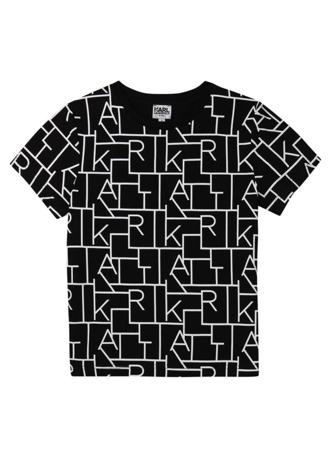 Karl Lagerfeld - T-shirt dziecięcy czarny Z25279.162.174