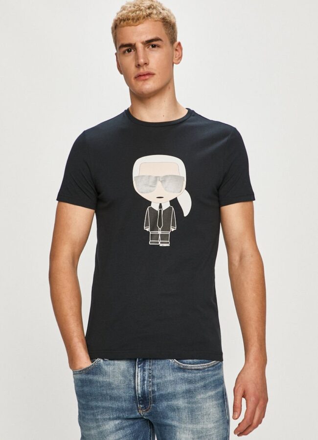 Karl Lagerfeld - T-shirt granatowy 511251.755061