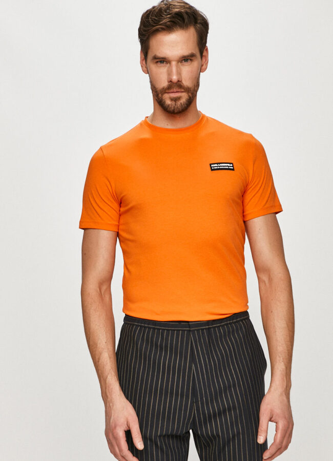 Karl Lagerfeld - T-shirt pomarańczowy 511221.755021