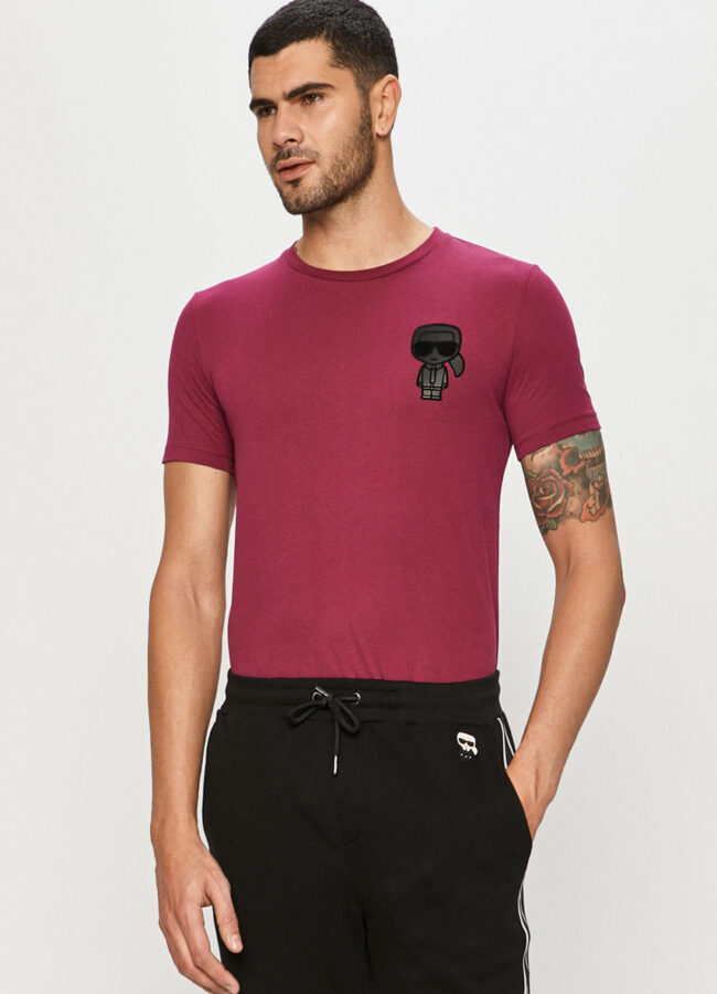 Karl Lagerfeld - T-shirt purpurowy 592227.755081