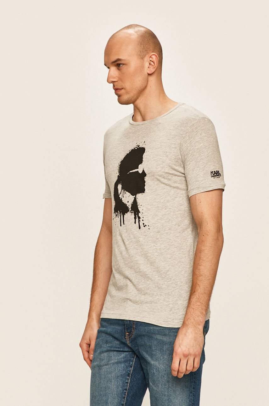 Karl Lagerfeld - T-shirt szary KL18TS01