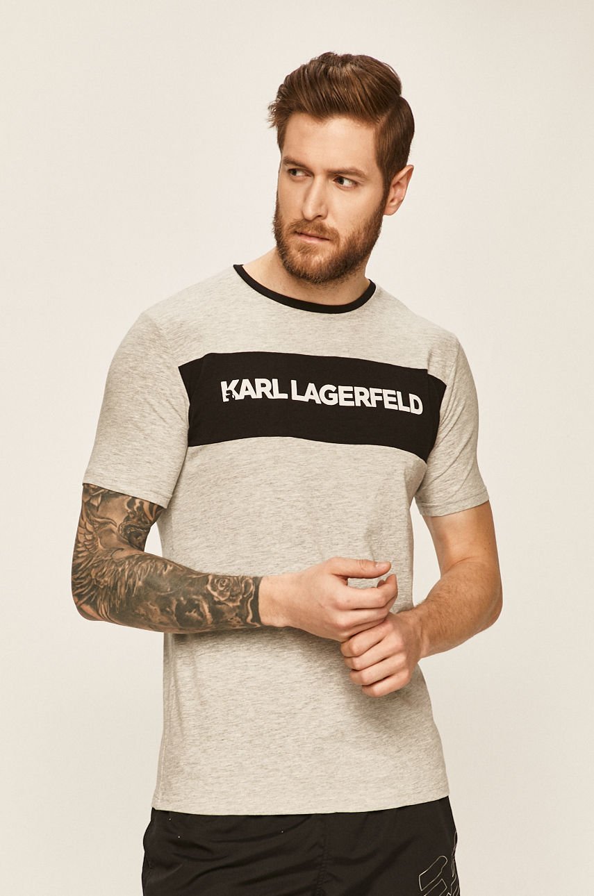 Karl Lagerfeld - T-shirt szary KL18TS02