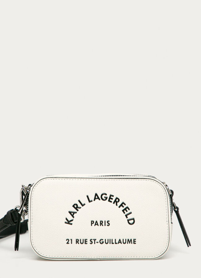 Karl Lagerfeld - Torebka skórzana biały 205W3082
