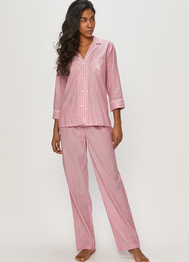 Lauren Ralph Lauren - Piżama ostry różowy ILN92055