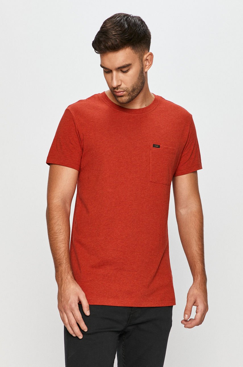 Lee - T-shirt czerwony L66JWTOE