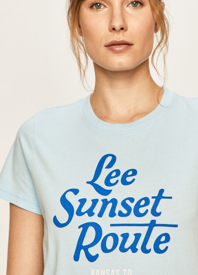Lee - T-shirt jasny niebieski L41AEPNR