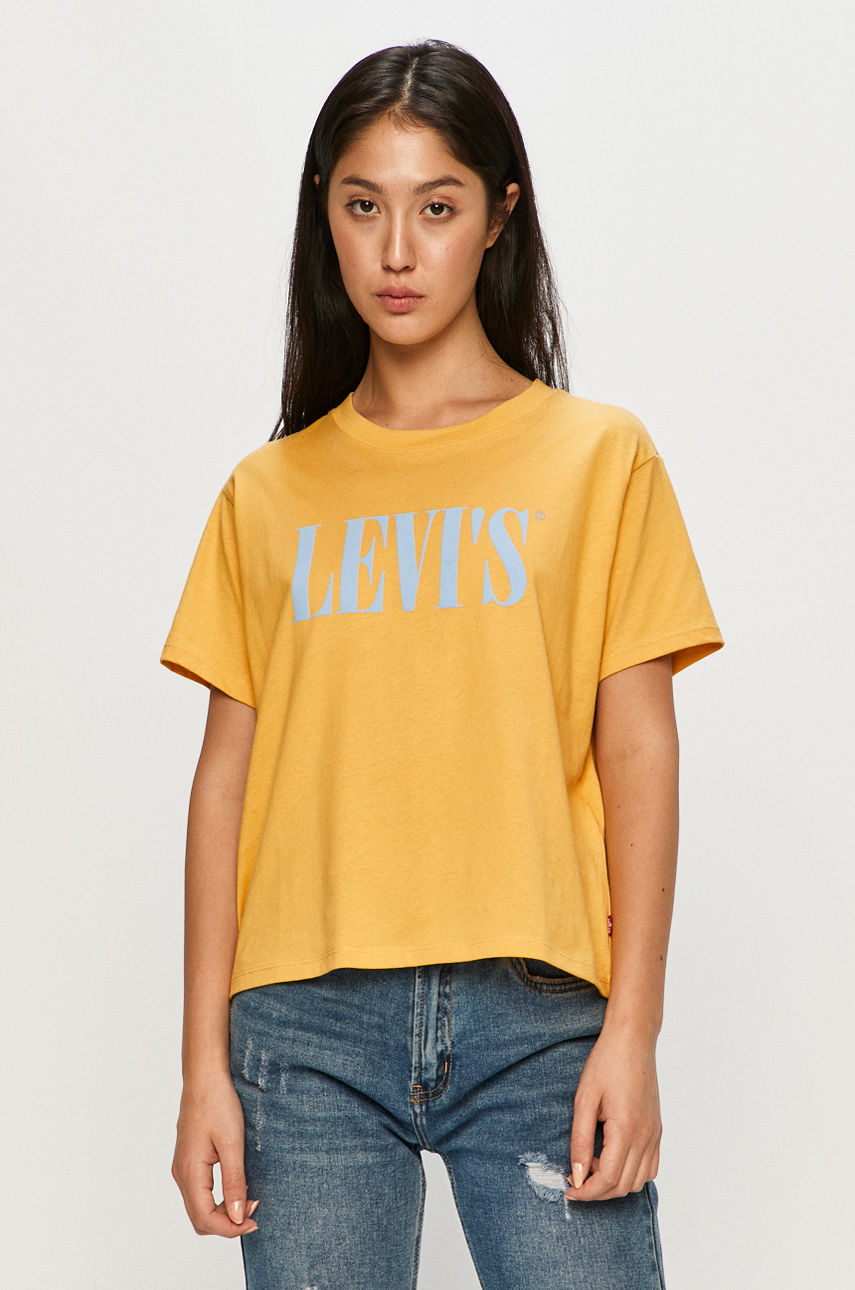 Levi's - T-shirt żółty 69973.0086
