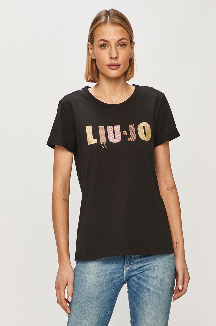 Liu Jo - T-shirt czarny TA1207.J6042
