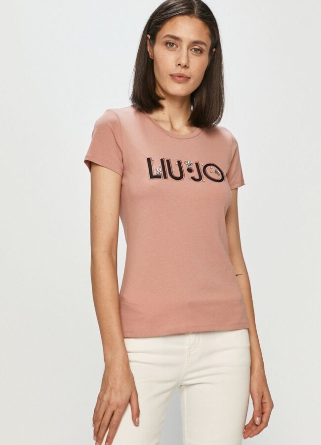 Liu Jo - T-shirt różowy TA1026.J5003