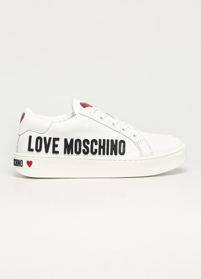 Love Moschino - Buty skórzane biały JA15113G1CIA0100
