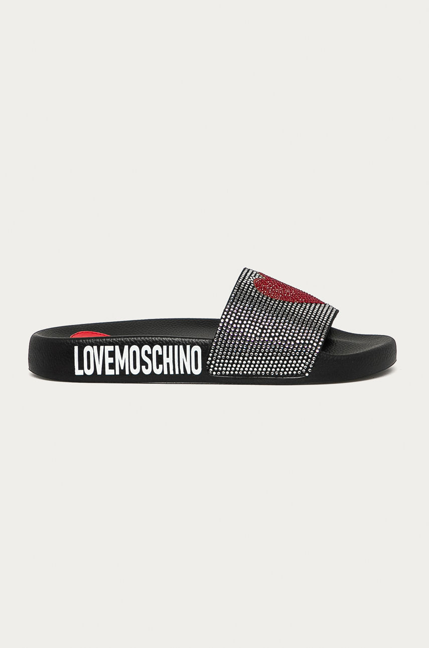 Love Moschino - Klapki czarny JA28012G1CI10000