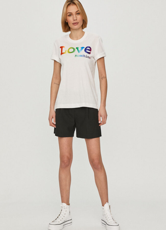 Love Moschino - T-shirt biały W.4.H06.06.M.3876