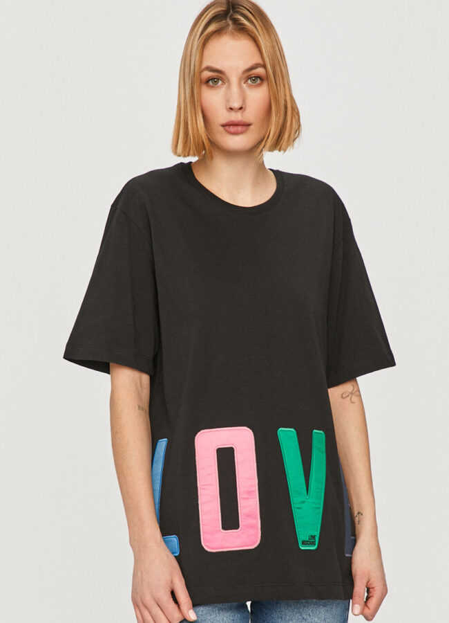 Love Moschino - T-shirt czarny W.4.F87.83.M.3876