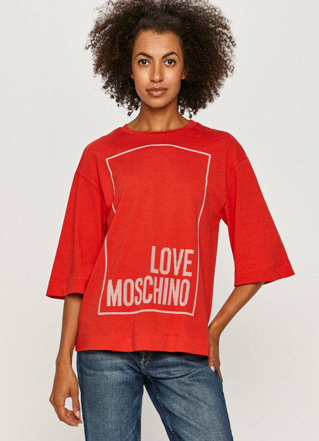 Love Moschino - T-shirt czerwony W.4.H09.02.M.3876