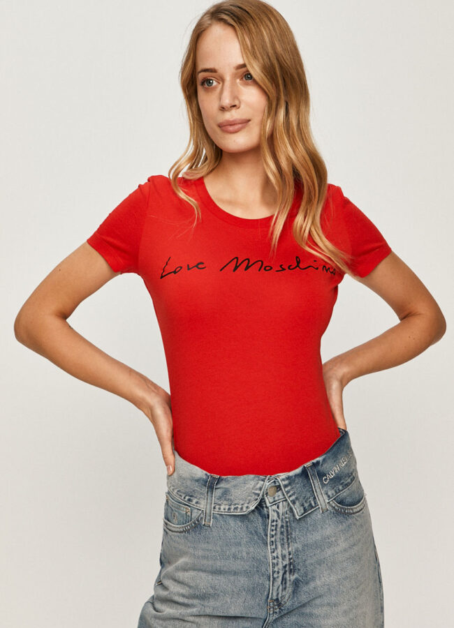 Love Moschino - T-shirt czerwony W.4.H19.01.E.1951