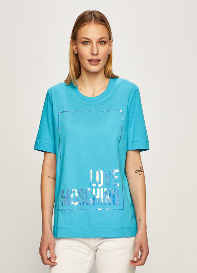 Love Moschino - T-shirt niebieski W.4.F15.2F.M.4083