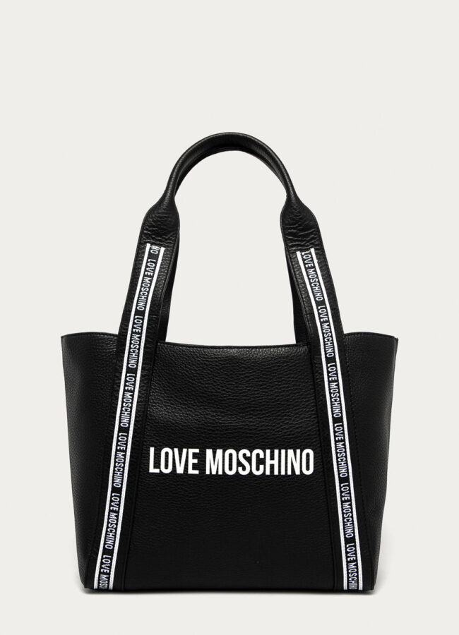 Love Moschino - Torebka skórzana czarny JC4110PP1BLR100A