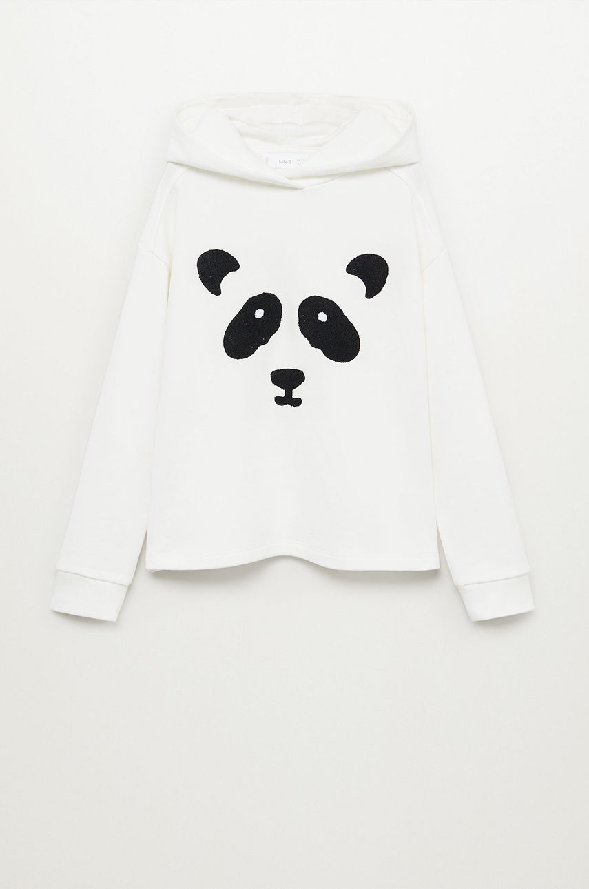 Mango Kids - Bluza dziecięca Panda 116-164 cm biały 77023663