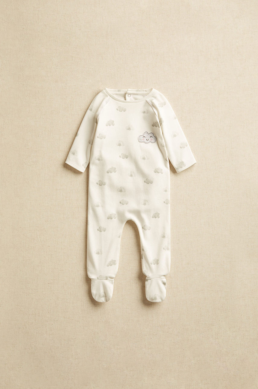 Mango Kids - Śpioszki niemowlęce Nomi 62-80 cm biały 77035140