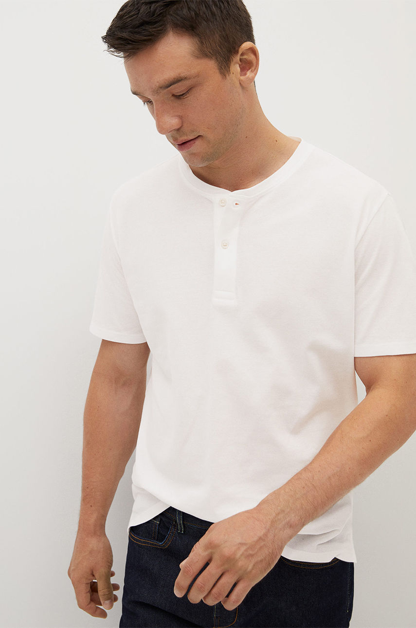 Mango Man - T-shirt Brunch biały 77060555