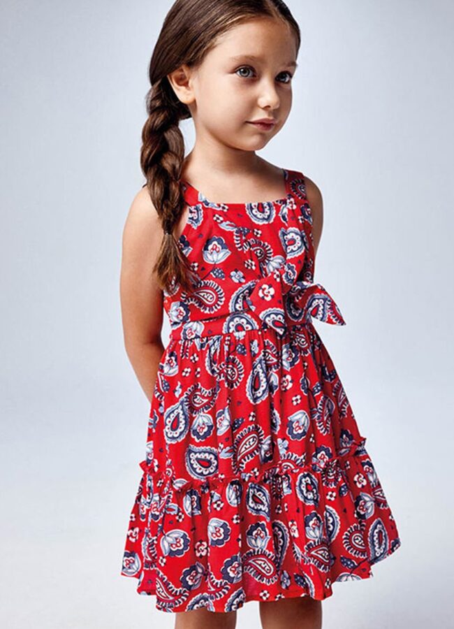 Mayoral - Sukienka dziecięca ostry czerwony 3947.6E.MINI