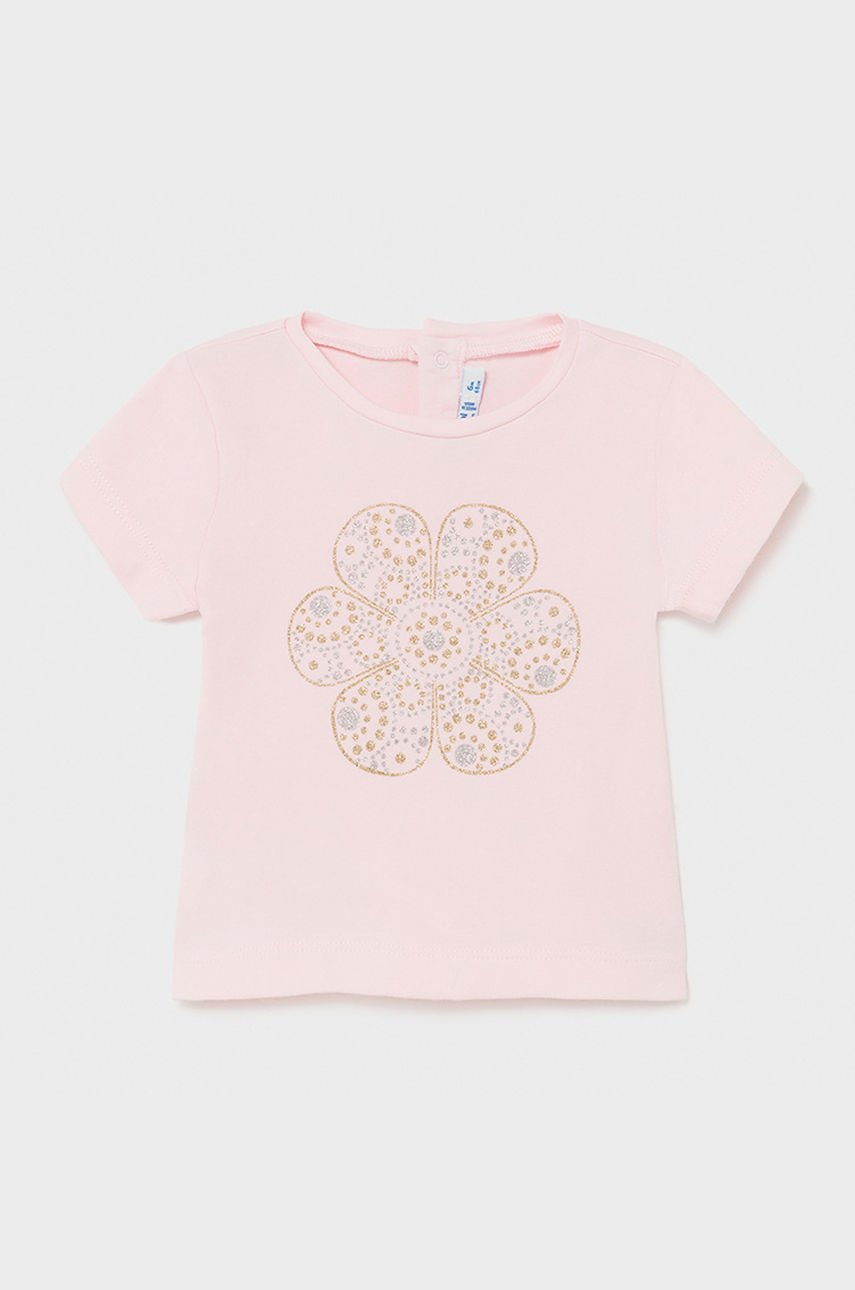 Mayoral - T-shirt dziecięcy 68-98 cm pastelowy różowy 105.4D.BABY